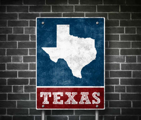 USA - Texas state road sign