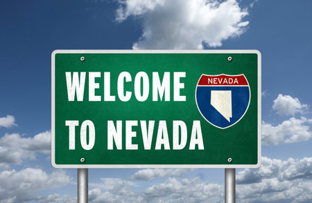 Welcome to US State of Nevadaの写真素材