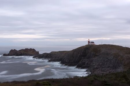 Historic Lighthouse on the Atlantic Coastの写真素材