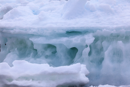 Sea ice along the Newfoundland coast in spring.の写真素材