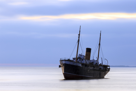 Shipwreck in Harbour Grace, Newfoundland and Labrador, Canadaの写真素材