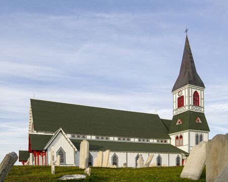 St. Paul Anglican Church in the town of Trinity, neo gothic, Newfoundland and Labrador Canada. の写真素材
