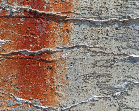 Close up of aged concert showing weathering and discoloration.の写真素材