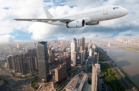 Clear airplane in the sky