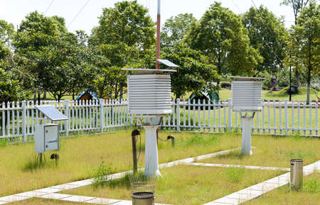 The weather station in the forestの写真素材