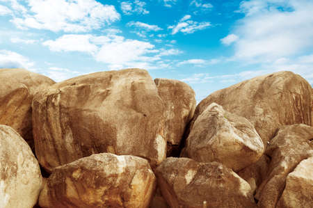 Landscape with unique mountain formation.の写真素材