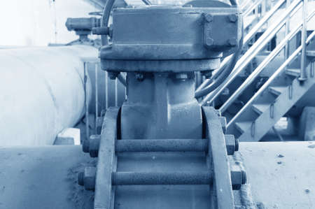 Water pumping station - water treatment plant within the pumps and pipelinesのeditorial素材