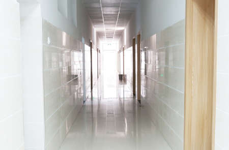 long corridor in the hospital.のeditorial素材