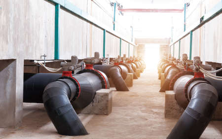 Modern urban wastewater treatment plant.の写真素材