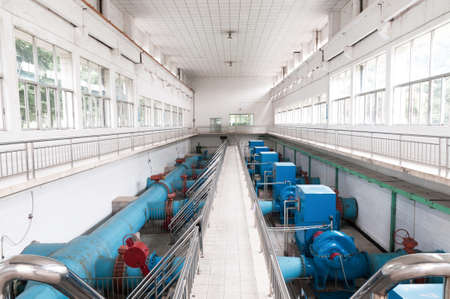 water pumping station - water treatment plant within the pumps and pipelinesのeditorial素材