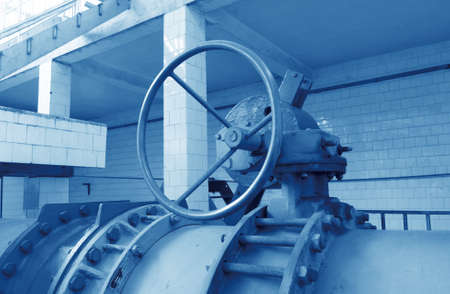 Water pumping station - water treatment plant within the pumps and pipelinesのeditorial素材