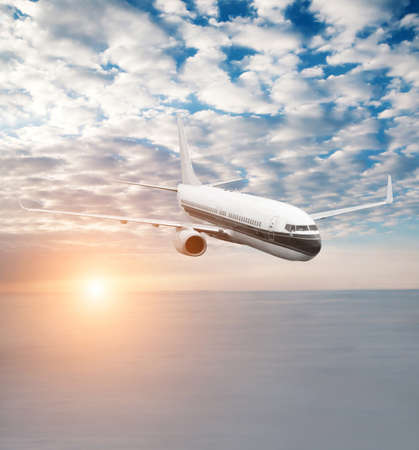 Clear airplane in the sky