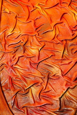 surface of tan textured leatherの写真素材