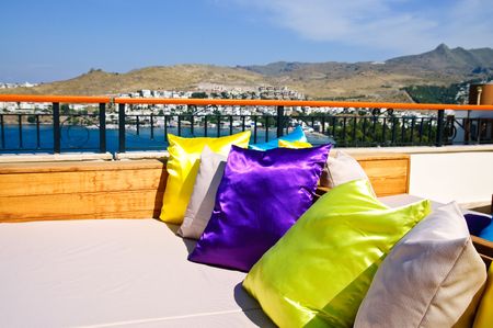 lounge area in Turkish hotelの写真素材