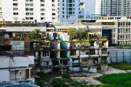 Ruin of abandoned house in Bangkokの写真素材
