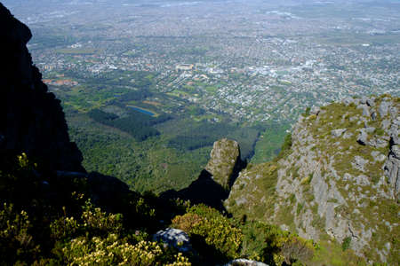A view of the Cape Flats as seen from Table National Park.の写真素材