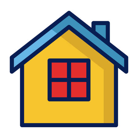 home with windows icon for business projectのイラスト素材