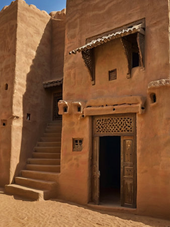 Kasbah in the desert of Ouarzazate, Moroccoの素材