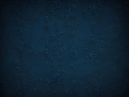Dark blue background with small water drops. Abstract background for design.の素材