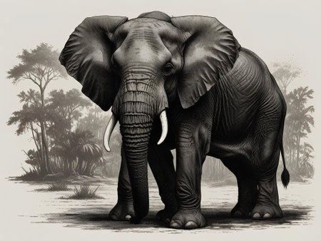 Elephant in Chobe National Park, Botswana, Africa.の素材