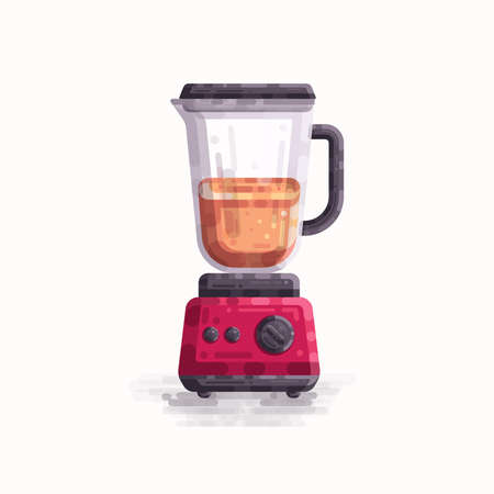 Blender Juice Mixer Machine Vector Illustration, Kitchen equipment, juice blender, fruit mixer machine, flat designのイラスト素材