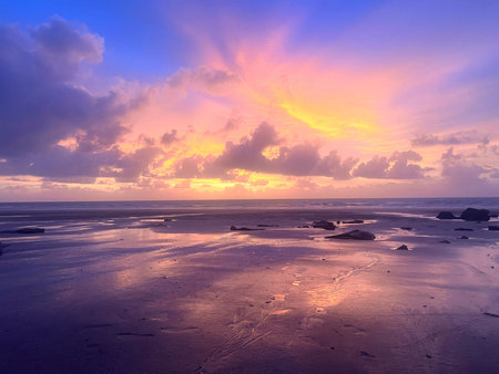 Sunset at Cable Beach, Broome Western Australiaのeditorial素材