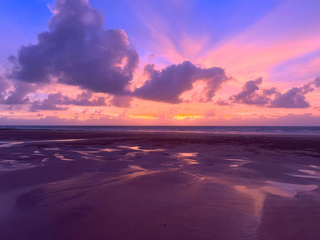 Dusk at Cable Beach, Broome Western Australiaのeditorial素材