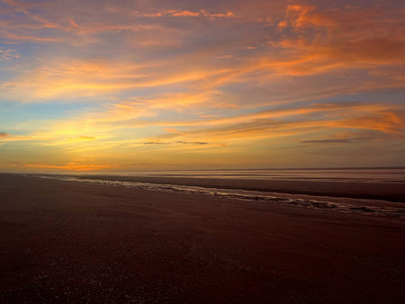 Sunset at Eighty Mile Beach, Western Australiaのeditorial素材