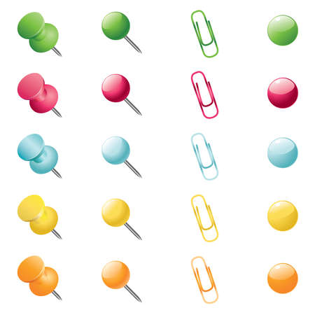 set of pinsのイラスト素材