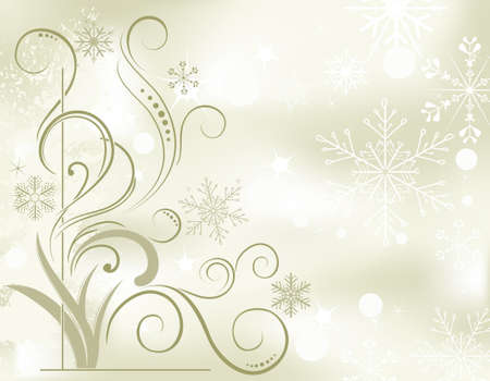 snowflakes and curves on a winter backgroundのイラスト素材