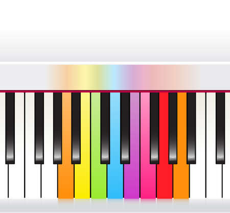 Multicolored piano backgroundのイラスト素材