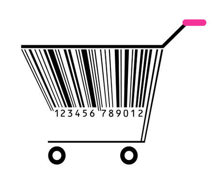 basket with bar-codeのイラスト素材