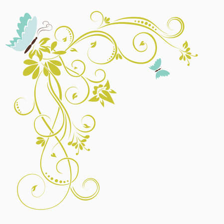 abstract floral elementsのイラスト素材