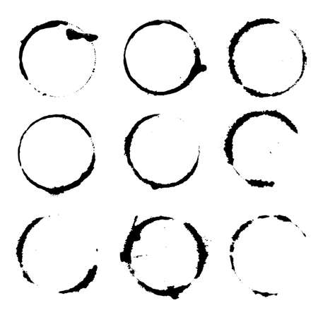 set of ink blotsのイラスト素材