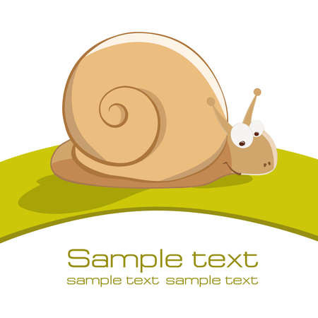 funny snailのイラスト素材