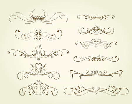 decorative design elements のイラスト素材