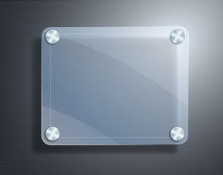 glass frame on metallic backgroundのイラスト素材