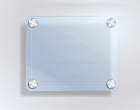glass frame on metallic backgroundのイラスト素材