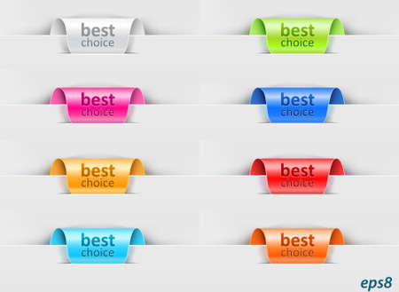 labels with color variationsのイラスト素材