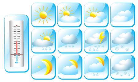 meteo icons のイラスト素材