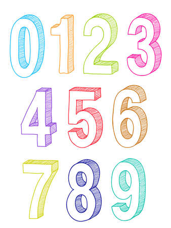 set of numbersのイラスト素材