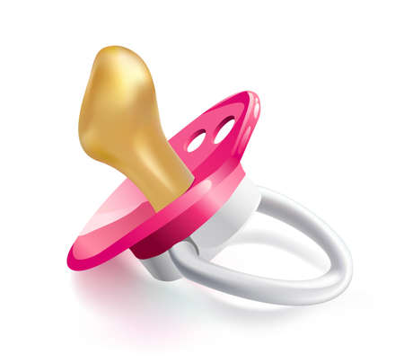 realistic pink pacifier.mesh usedのイラスト素材