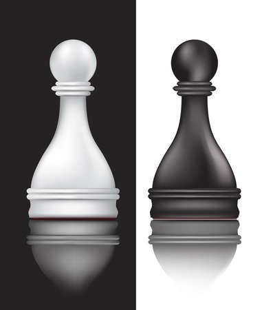black and white pawns のイラスト素材