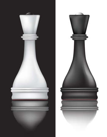 black and white queenのイラスト素材