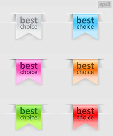 labels with color variationsのイラスト素材