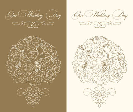 wedding invitation templateのイラスト素材