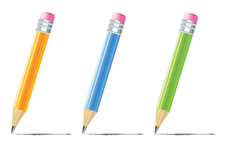 sharp pencil with color variationsのイラスト素材