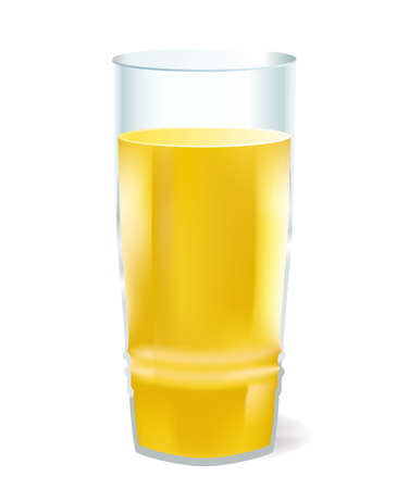 juice glass with shadow on whiteのイラスト素材