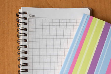 open notebook close-up on office table