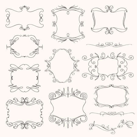 swirls and frames のイラスト素材